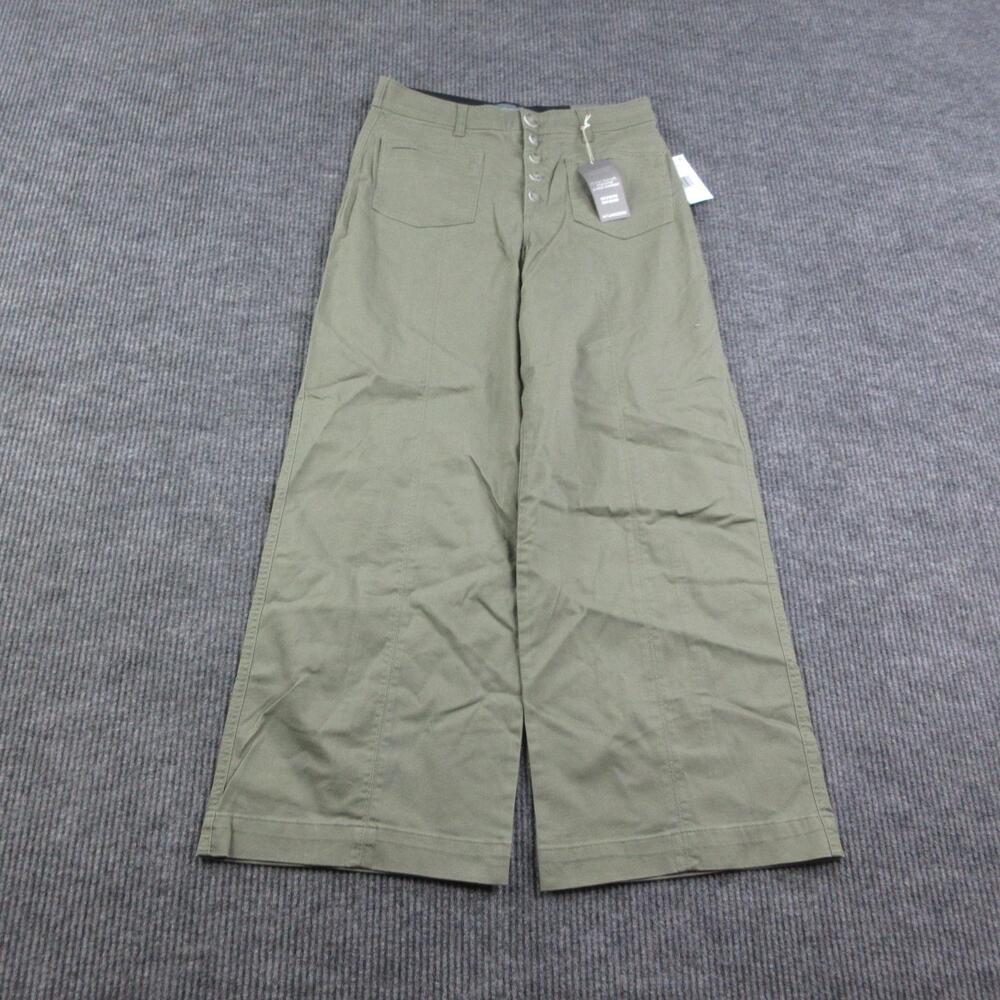 Wit & Wisdom Pants Womens 10 Green Skyrise Wide Leg Luxe Touch Twill 32x31* NWT